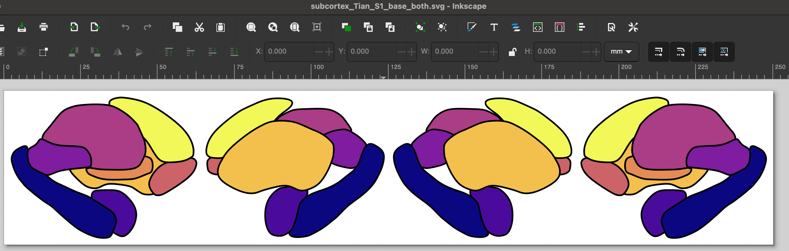 Combining hemispheres Inkscape