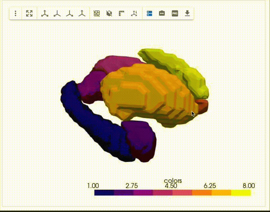 3D mesh rotation GIF
